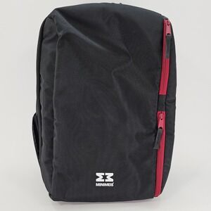 Minimeis Backpack Unisex One Size Black Red Zipper Durable Outdoor Travel Bag